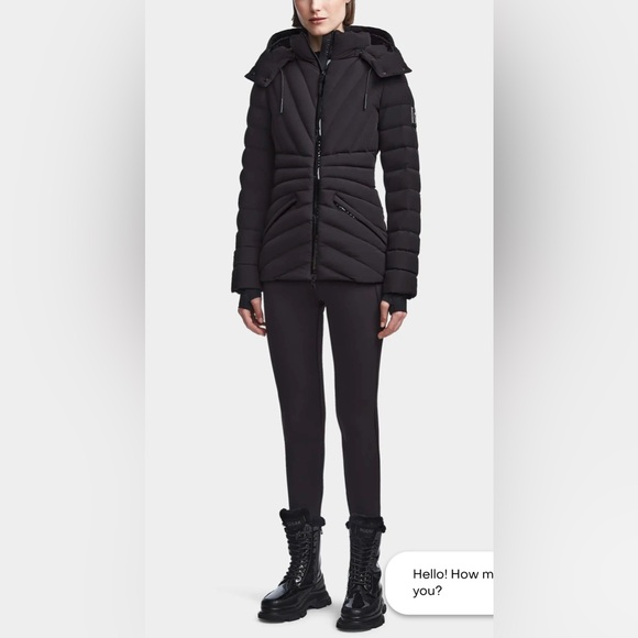 NWT - Rudsak Women’s Leather Trimmed Hooded Quilted Down Jacket - Size XL - Picture 2 of 14